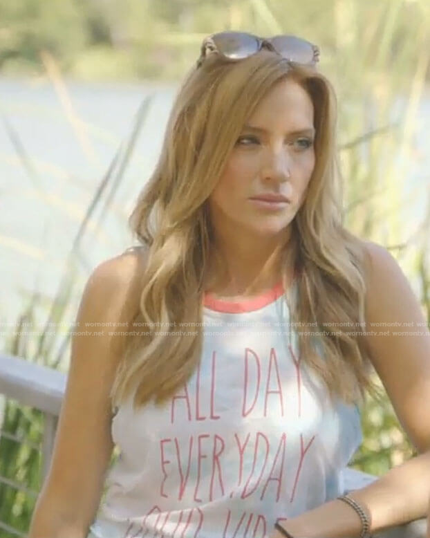 Cary's all day everyday good vibes top on The Real Housewives of Dallas