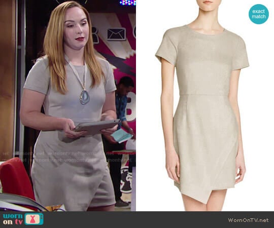 Aqua Faux Suede Dress worn by Mariah Copeland (Camryn Grimes) on The Young and the Restless