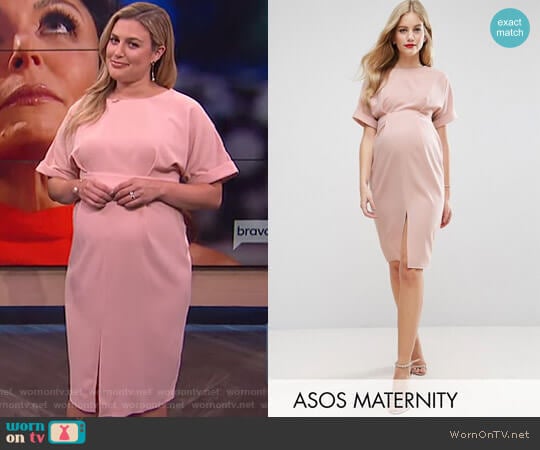 Smart Dress with Split Front by Asos worn by Carissa Loethen Culiner on E! News