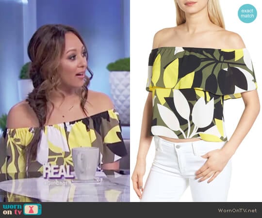 Cueva Cuba Floral Print Top by Bailey 44 worn by Tamera Mowry on The Real