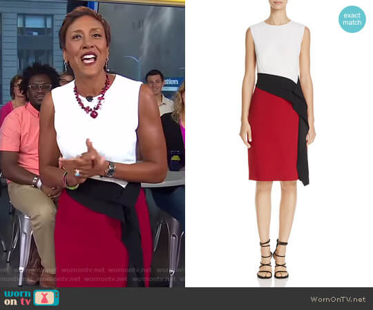 WornOnTV: Robin’s white and red color-block dress with ruffle waist on ...