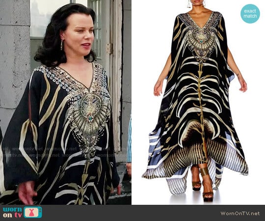 Camilla Zebra Crossing / Split Front & Sleeve Kaftan worn by Maggie (Debi Mazar) on Younger