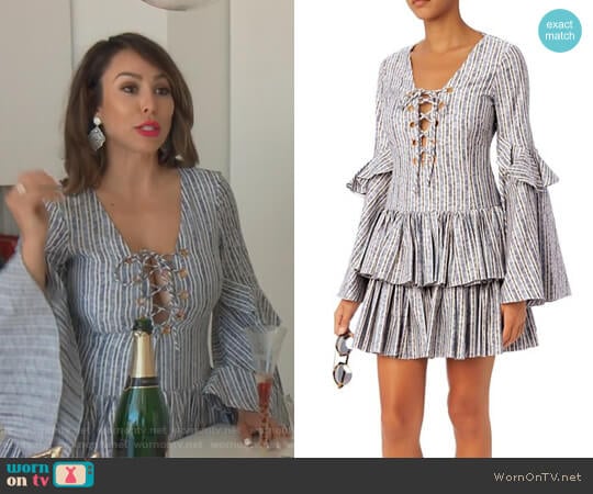 'Anastasia' Dress by Caroline Constas worn by Kelly Dodd on The Real Housewives of Orange County