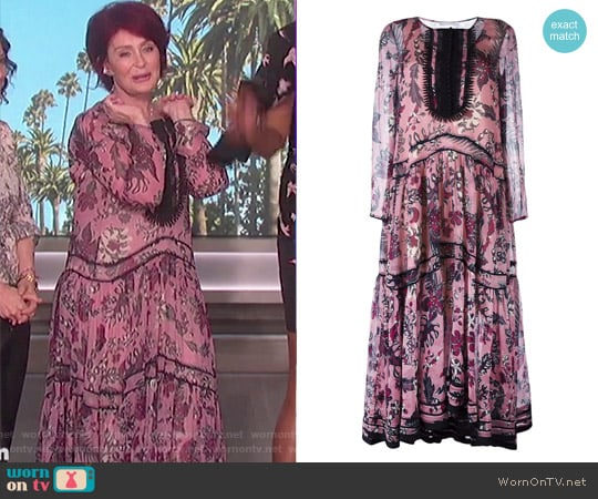 Floral Tiered Maxi Dress by Chloe worn by Sharon Osbourne on The Talk