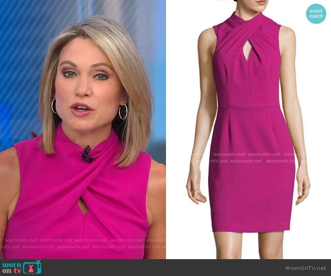 Contessa Keyhole Sheath Dress by Trina Turk worn by Amy Robach on Good Morning America