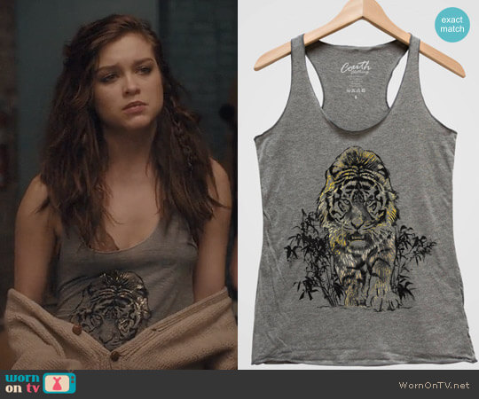 Tiger Tank Top with Gold Foil  by Couth Clothing worn by Sidney Pierce (Sophie Cookson) on Gypsy