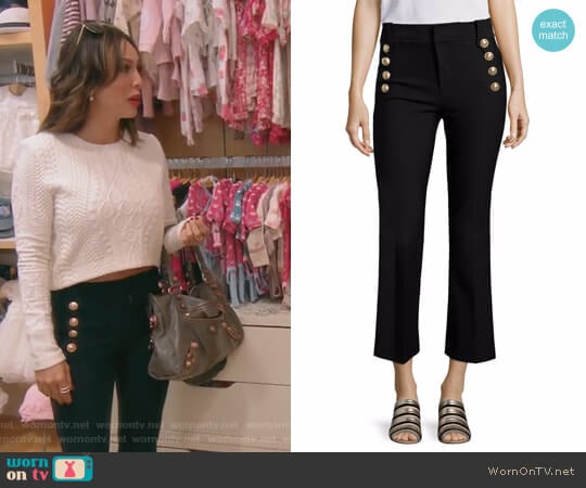 Cropped Flared Sailor Trousers by 10 Crosby by Derek Lam worn by Kelly Dodd on The Real Housewives of Orange County