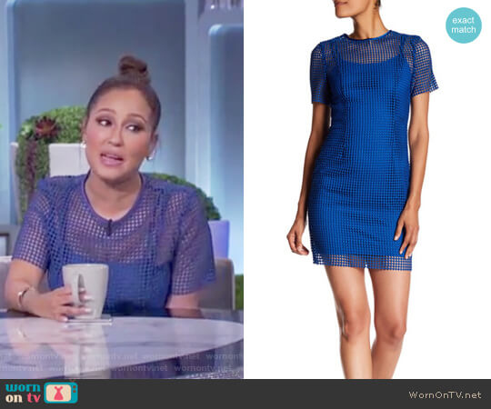 Chain Lace Dress by Diane von Furstenberg worn by Adrienne Houghton on The Real