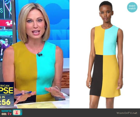 WornOnTV: Amy’s color-block shift dress on Good Morning America | Amy ...