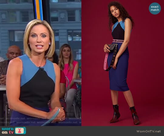 Tailored Midi Dress by Diane von Furstenberg worn by Amy Robach on Good Morning America