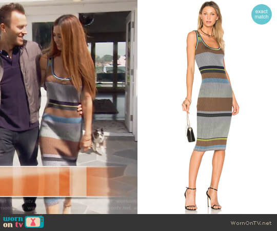 Knit Midi Dress by Diane von Furstenberg worn by Lydia McLaughlin on The Real Housewives of Orange County