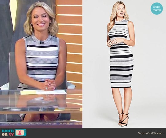 'Felice' Striped Sweater Dress by Marciano by Guess worn by Amy Robach on Good Morning America