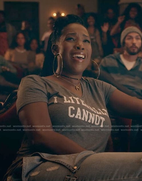 Joelle's I literally cannot t-shirt on Dear White People