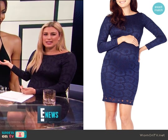 Boatneck Lace Maternity Dress by Ingrid & Isabel worn by Carissa Loethen Culiner on E! News