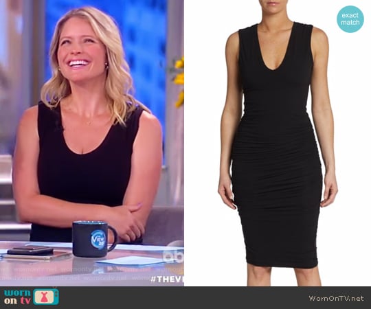 Sleeveless Ruched Sheath Dress by James Perse worn by Sara Haines on The View