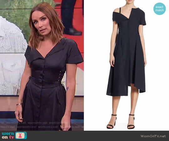 Asymmetrical Cotton Dress by Jason Wu worn by Catt Sadler on E! News