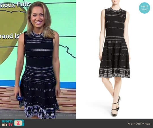 WornOnTV: Ginger’s black textured sleeveless dress on Good Morning ...