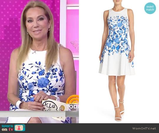 WornOnTV: Kathie’s white floral fit and flare dress on Today | Kathie ...