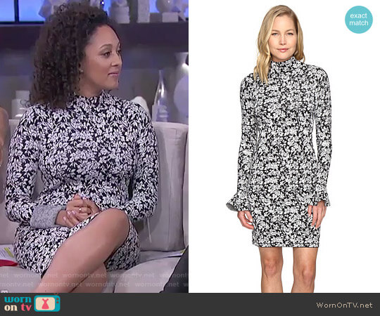 WornOnTV: Tamera’s black floral bell sleeve dress on The Real | Tamera ...