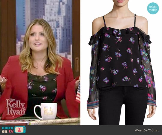 Dancing Cold Shoulder Top by Nanette Lepore worn by Sisanie on Live with Kelly and Ryan