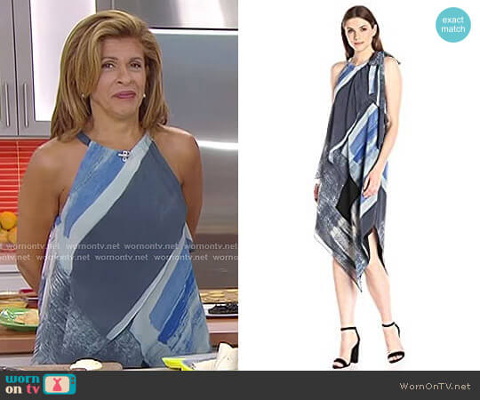 Brushed Square Printed Scarf Dress by Rachel Rachel Roy worn by Hoda Kotb on Today