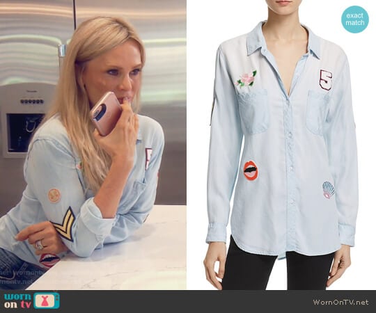 Carter Chambray Patch Button-Down Shirt by Rails worn by Tamra Judge on The Real Housewives of Orange County