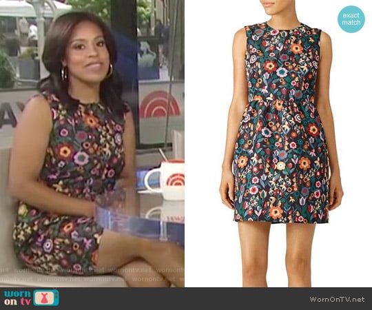 Fancy Flower Printed Dress by Red Valentino worn by Sheinelle Jones on Today