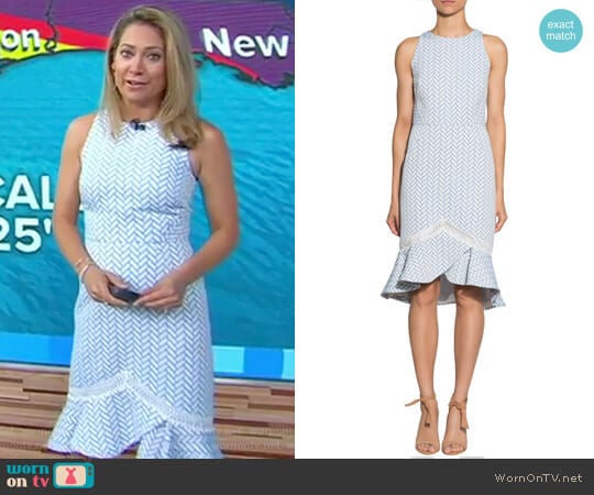 Webster Dress by Shoshanna worn by Ginger Zee on Good Morning America