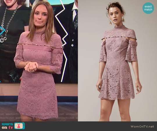 Star Crossed Lace Mini Dress by Keepsake worn by Catt Sadler on E! News