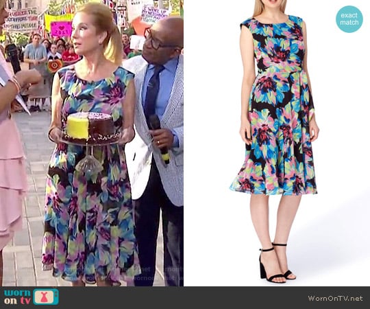 Floral Fit & Flare Dress by Tahari worn by Kathie Lee Gifford on Today