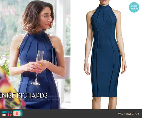 Thierry Mugler Sleeveless Turtleneck Sheath Dress worn by Delia (Necar Zadegan) on Girlfriends Guide to Divorce