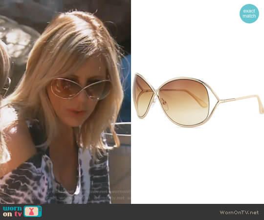 Miranda Sunglasses by Tom Ford worn by Vicki Gunvalson on The Real Housewives of Orange County