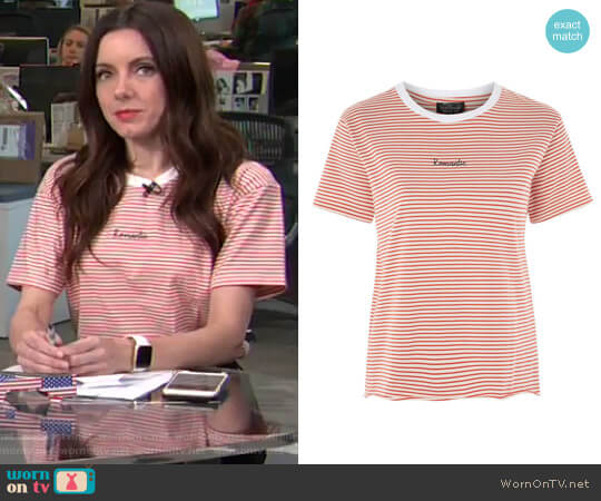 Romantic Stripe T-Shirt by Topsho worn by Melanie Bromley on E! News