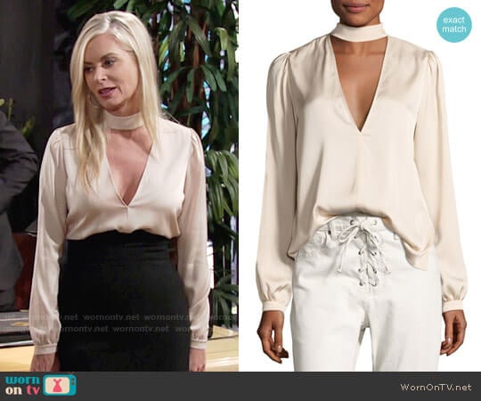 ALC Liza Blouse worn by Ashley Abbott (Eileen Davidson) on The Young and the Restless