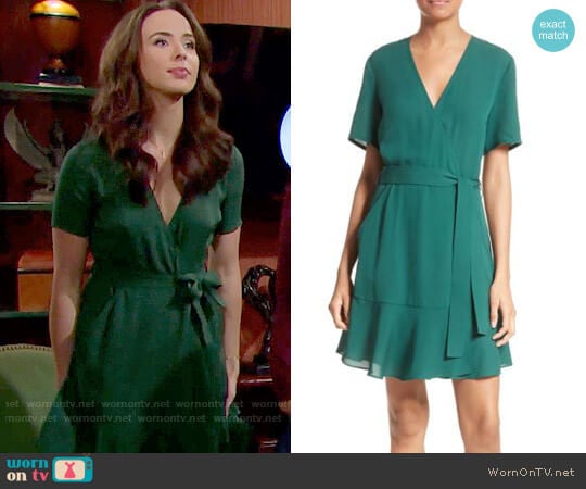 ALC Micah Dress in Pine worn by Ivy Forrester (Ashleigh Brewer) on The Bold and the Beautiful