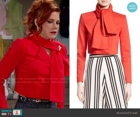 Alice + Olivia Adair Jacket worn by Sally Spectra (Courtney Hope) on The Bold and the Beautiful