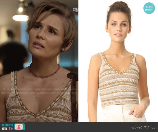 Alice + Olivia Sandrine Top worn by Scarlett O'Connor (Clare Bowen) on Nashville