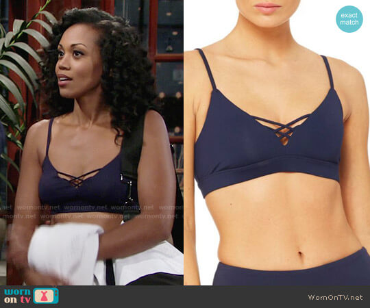 Alo Interlace Sports Bra worn by Hilary Curtis (Mishael Morgan) on The Young & the Restless