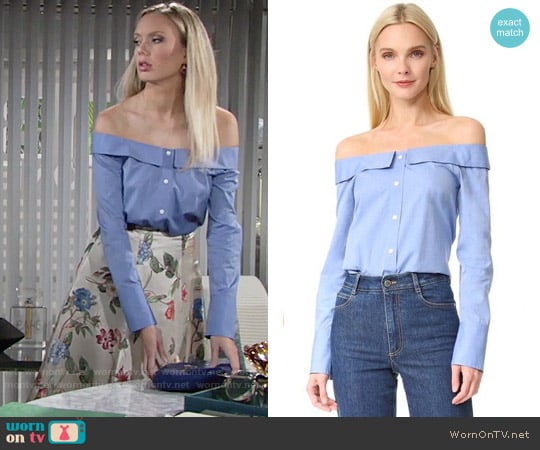 Club Monaco Jearim Top worn by Abby Newman (Melissa Ordway) on The Young and the Restless