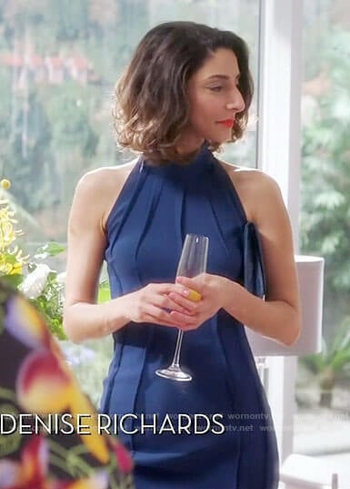 WornOnTV Delias Blue Contour Seam Dress On Girlfriends Guide To Divorce Necar Zadegan