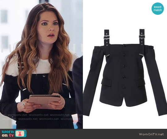 Diesel Black Gold Gerolamos Jacket worn by Sutton (Meghann Fahy) on The Bold Type