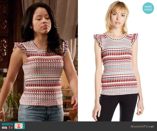 Ella Moss Nomadic Tank in Blush worn by Mariana Foster (Cierra Ramirez) on The Fosters