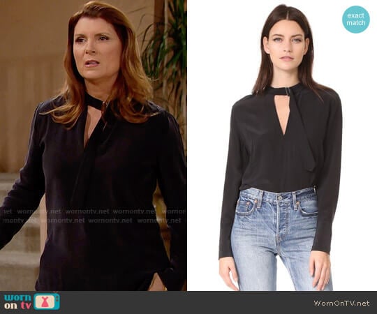 Equipment Janelle Top worn by Sheila Carter (Kimberlin Brown) on The Bold and the Beautiful