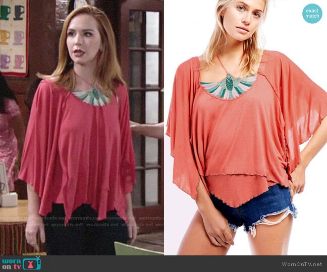 Free People Mayfair Tee worn by Mariah Copeland (Camryn Grimes) on The Young and the Restless