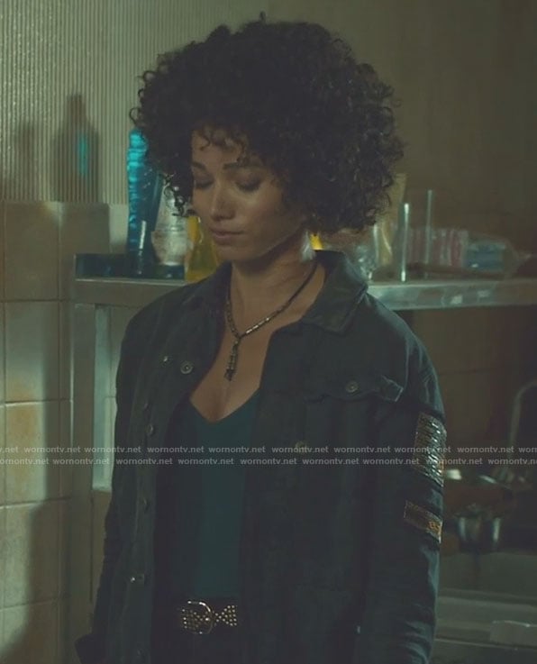 Maia’s green military jacket on Shadowhunters