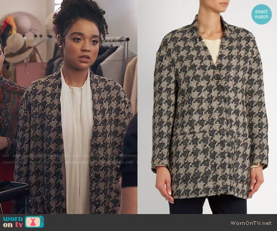 WornOnTV: Kat’s houndstooth jacket on The Bold Type | Aisha Dee ...