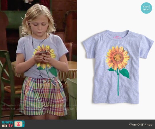 J. Crew Girls' Sunflower T-shirt worn by Faith Newman (Alyvia Alyn Lind) on The Young and the Restless