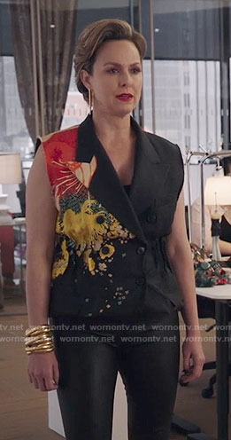 Jacqueline’s floral vest on The Bold Type