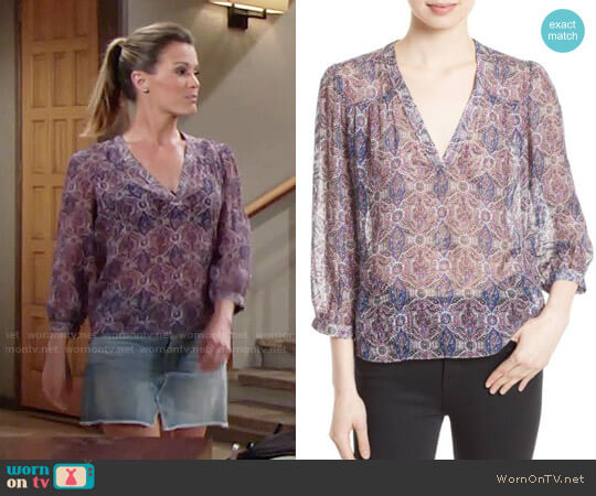 Joie Frazier Top worn by Chelsea Lawson (Melissa Claire Egan) on The Young and the Restless