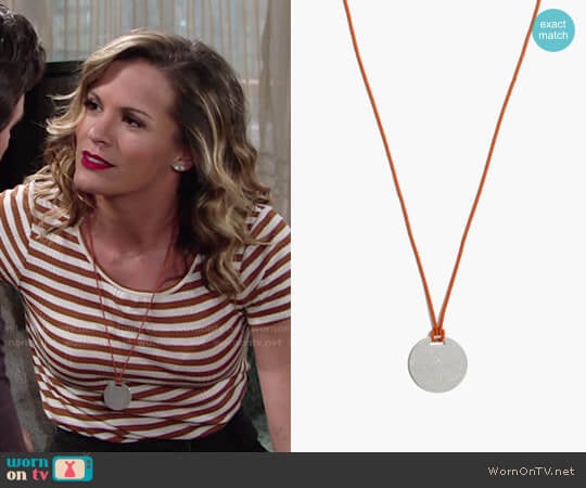 Madewell Cymbal Beaded Necklace worn by Chelsea Lawson (Melissa Claire Egan) on The Young and the Restless